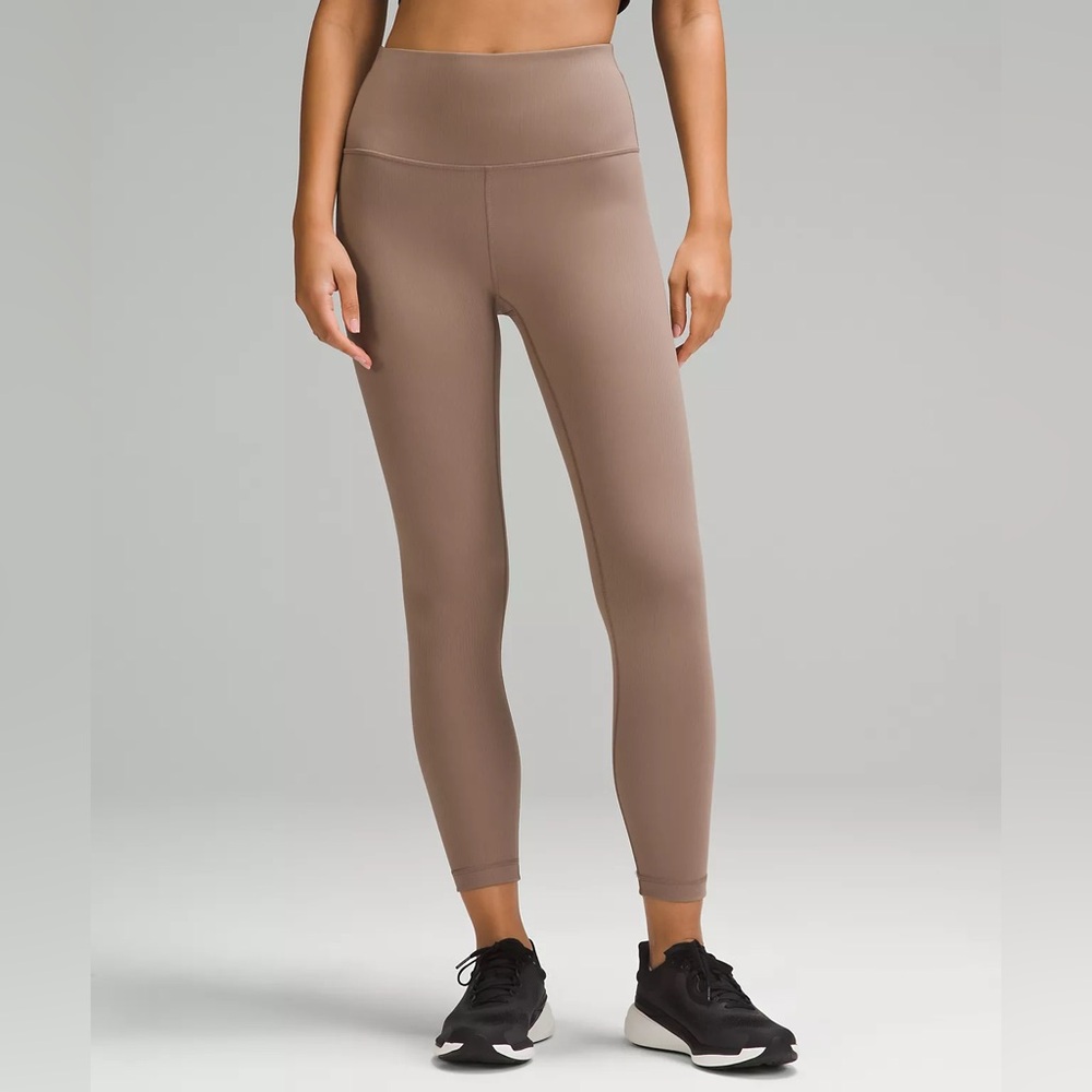Lululemon NWT Wunder Train High-Rise Ribbed Tight Size 12 Taupetastic NEW PICS!